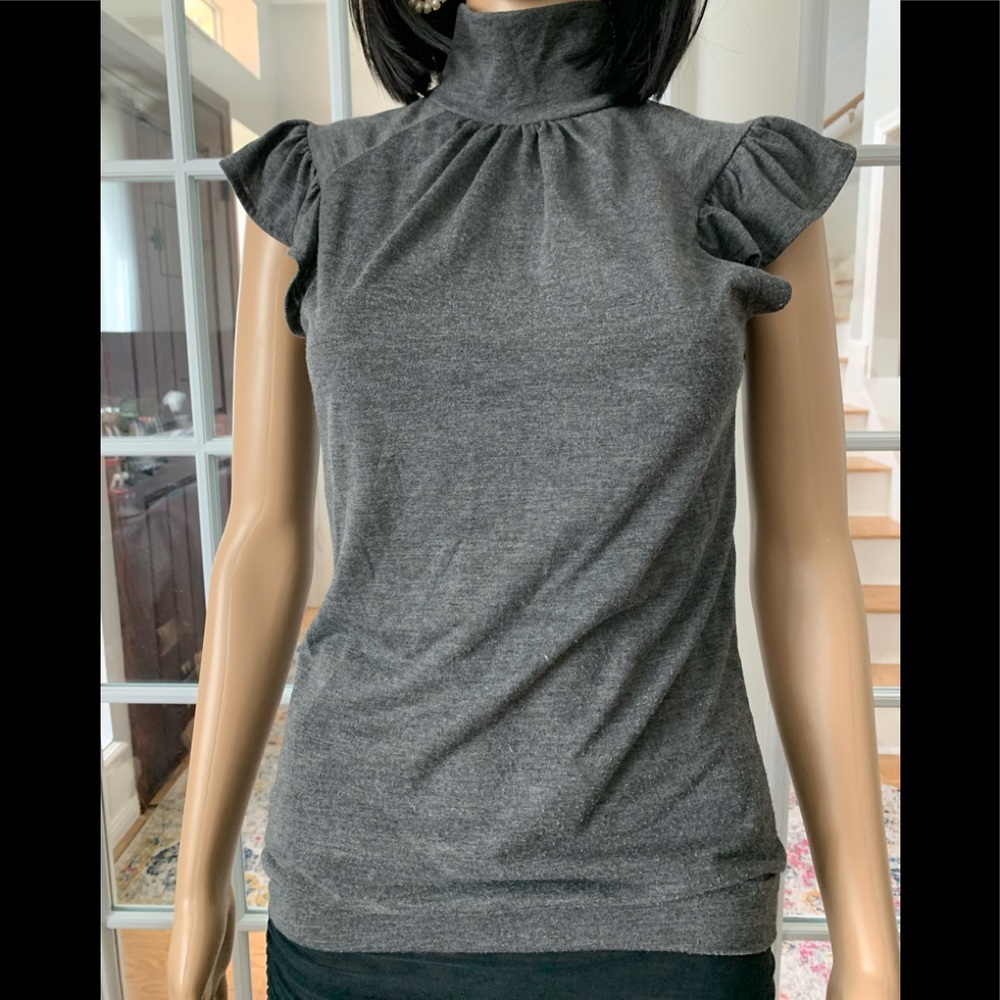 Shirt, Sleeveless, Turtleneck, American Rag, Gray, Size S